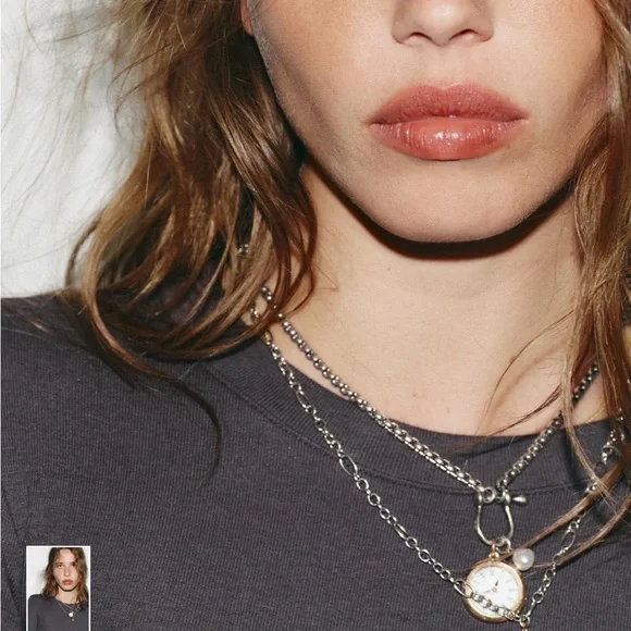 Zara pack of 3 watch and charm necklace - Picture 3 of 4